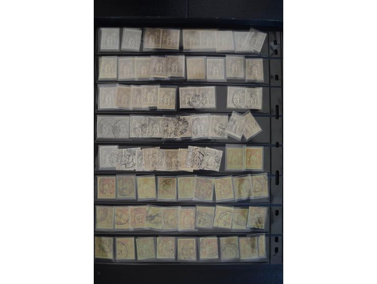 1849/1906, umfangreicher vorwiegend gestempelter Lagerbestand mit unzähligen guten Ausgaben, dabei Mi.-Nr. 1(15), 5(18), 7(20