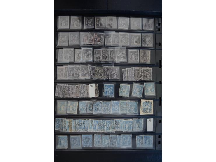 1849/1906, umfangreicher vorwiegend gestempelter Lagerbestand mit unzähligen guten Ausgaben, dabei Mi.-Nr. 1(15), 5(18), 7(20