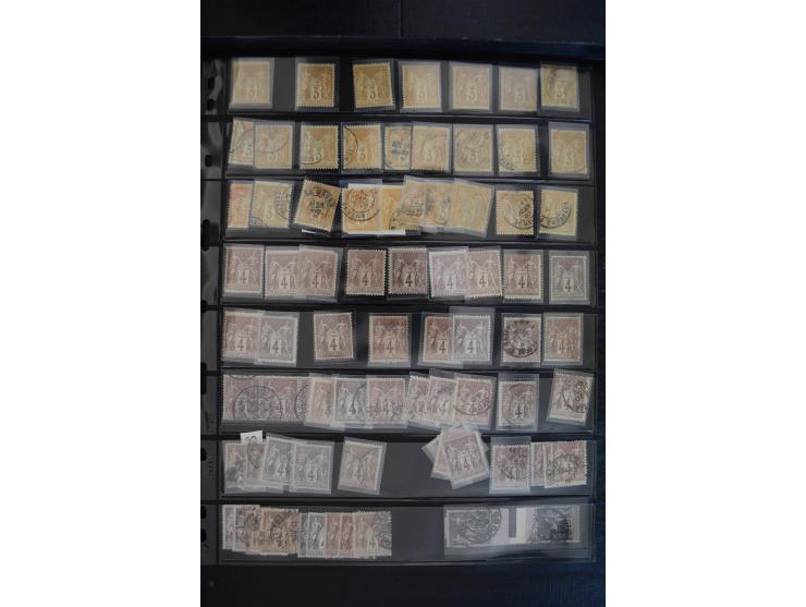1849/1906, umfangreicher vorwiegend gestempelter Lagerbestand mit unzähligen guten Ausgaben, dabei Mi.-Nr. 1(15), 5(18), 7(20