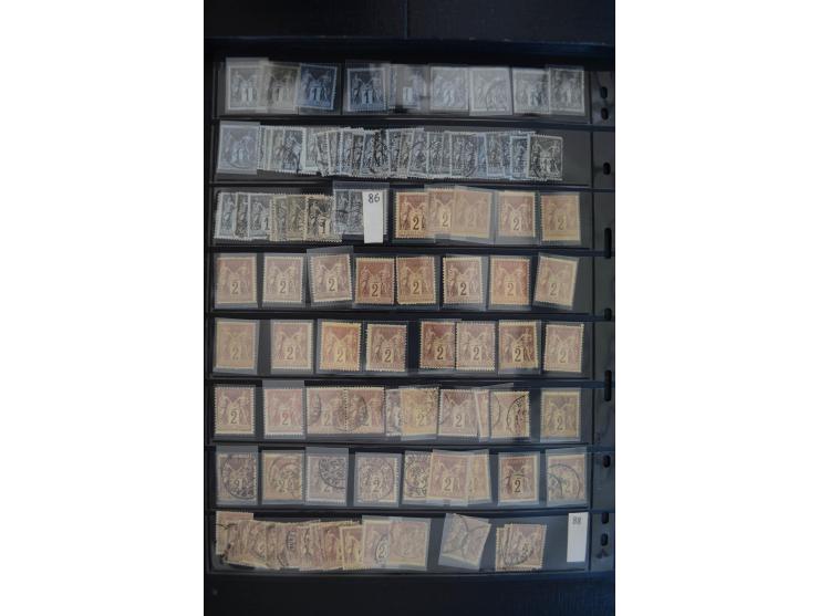 1849/1906, umfangreicher vorwiegend gestempelter Lagerbestand mit unzähligen guten Ausgaben, dabei Mi.-Nr. 1(15), 5(18), 7(20