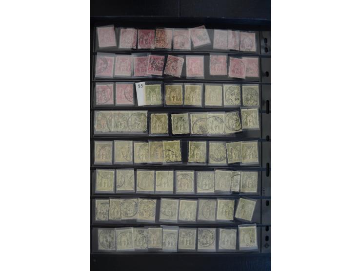 1849/1906, umfangreicher vorwiegend gestempelter Lagerbestand mit unzähligen guten Ausgaben, dabei Mi.-Nr. 1(15), 5(18), 7(20