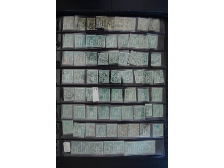 1849/1906, umfangreicher vorwiegend gestempelter Lagerbestand mit unzähligen guten Ausgaben, dabei Mi.-Nr. 1(15), 5(18), 7(20