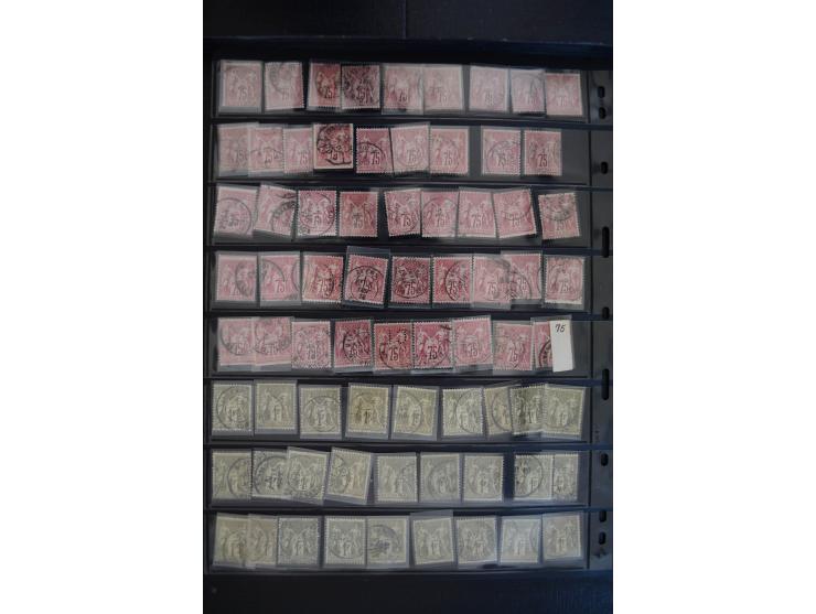 1849/1906, umfangreicher vorwiegend gestempelter Lagerbestand mit unzähligen guten Ausgaben, dabei Mi.-Nr. 1(15), 5(18), 7(20