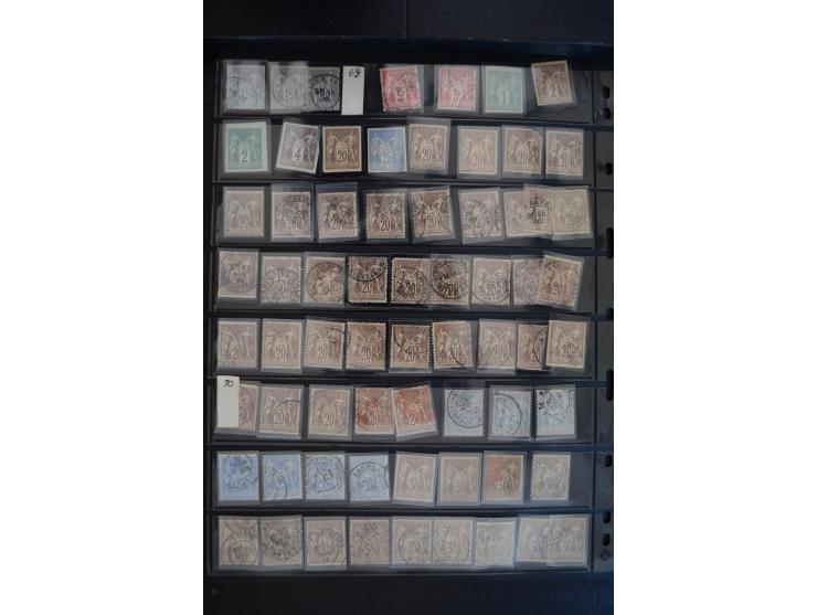1849/1906, umfangreicher vorwiegend gestempelter Lagerbestand mit unzähligen guten Ausgaben, dabei Mi.-Nr. 1(15), 5(18), 7(20
