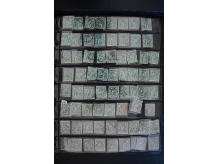 1849/1906, umfangreicher vorwiegend gestempelter Lagerbestand mit unzähligen guten Ausgaben, dabei Mi.-Nr. 1(15), 5(18), 7(20