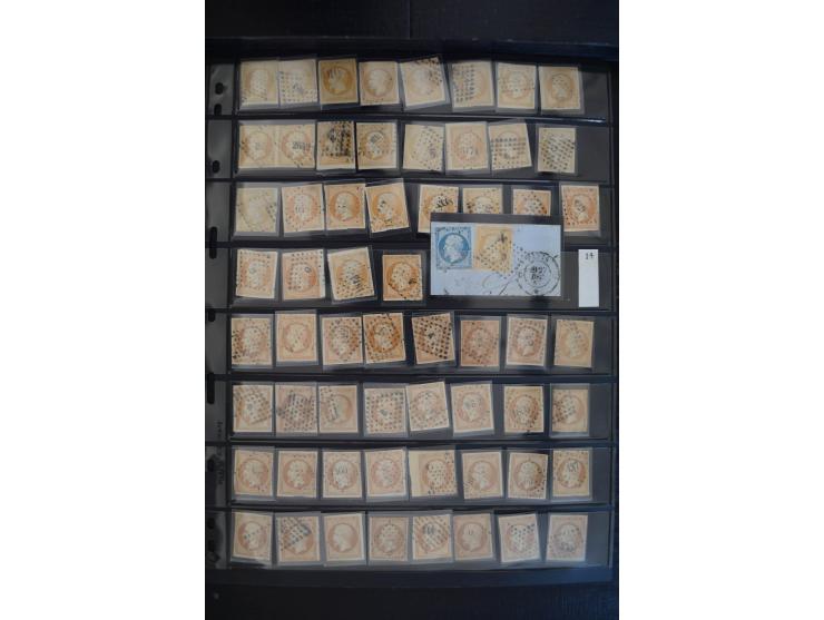 1849/1906, umfangreicher vorwiegend gestempelter Lagerbestand mit unzähligen guten Ausgaben, dabei Mi.-Nr. 1(15), 5(18), 7(20