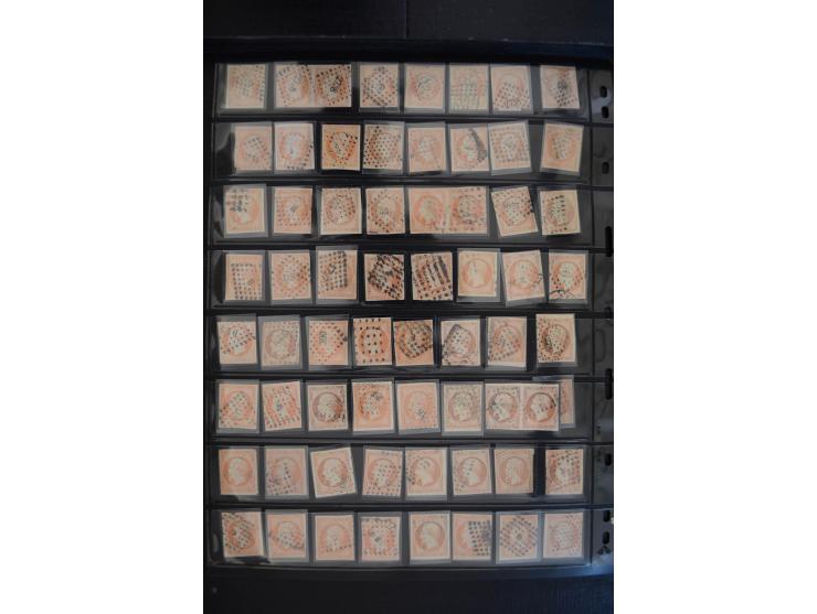 1849/1906, umfangreicher vorwiegend gestempelter Lagerbestand mit unzähligen guten Ausgaben, dabei Mi.-Nr. 1(15), 5(18), 7(20