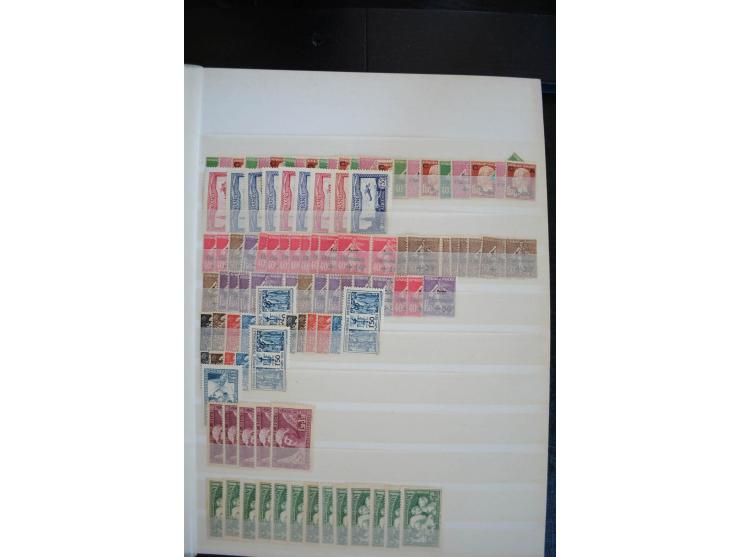 1849/1957 (ca.), Partie in 2 Steckbüchern und auf Blättern, viele gute Werte vor 1945, danach Gummi meist tropisch; interessa