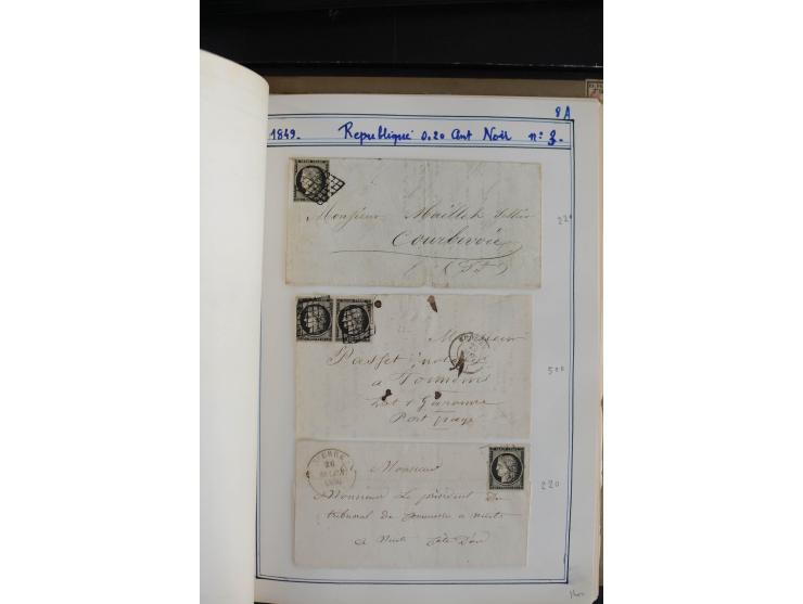 1849/52, Ceres und Napoleon, sehr schöne ungebrauchte und gestempelte Sammlung mit über 60 Briefen, dabei Mi.-Nr. 1(13), 1 im