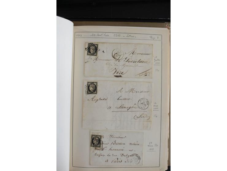 1849/52, Ceres und Napoleon, sehr schöne ungebrauchte und gestempelte Sammlung mit über 60 Briefen, dabei Mi.-Nr. 1(13), 1 im