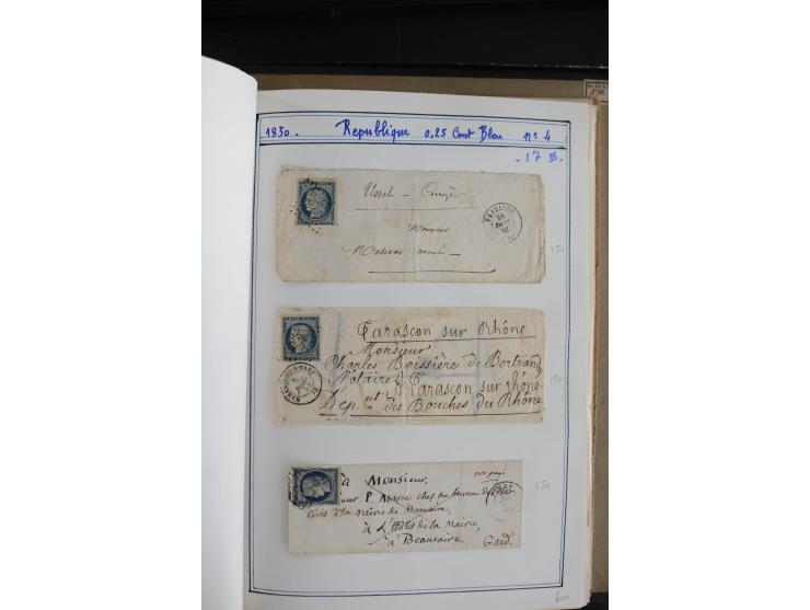 1849/52, Ceres und Napoleon, sehr schöne ungebrauchte und gestempelte Sammlung mit über 60 Briefen, dabei Mi.-Nr. 1(13), 1 im