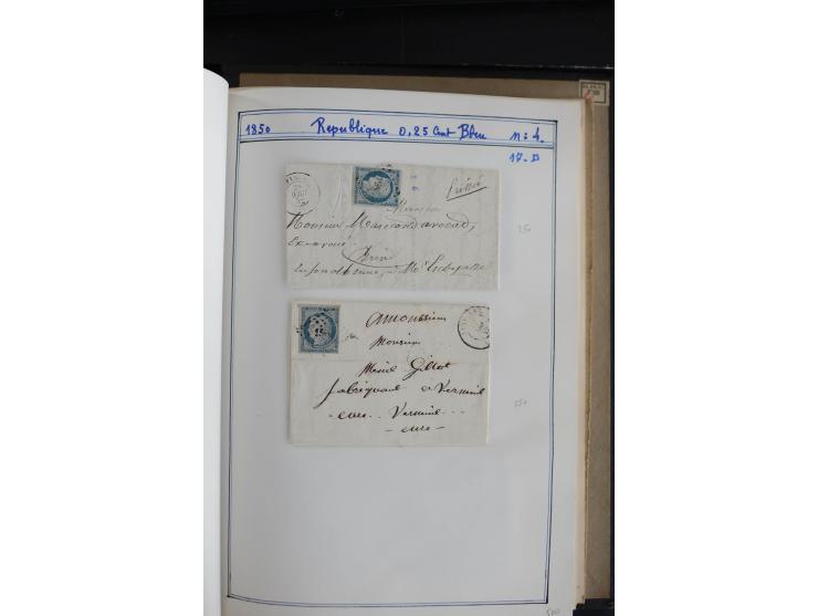 1849/52, Ceres und Napoleon, sehr schöne ungebrauchte und gestempelte Sammlung mit über 60 Briefen, dabei Mi.-Nr. 1(13), 1 im
