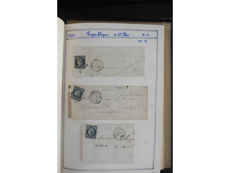 1849/52, Ceres und Napoleon, sehr schöne ungebrauchte und gestempelte Sammlung mit über 60 Briefen, dabei Mi.-Nr. 1(13), 1 im