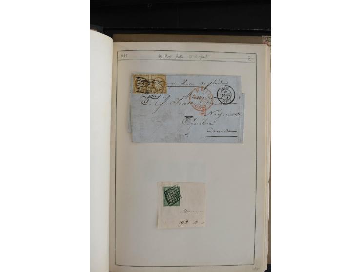 1849/52, Ceres und Napoleon, sehr schöne ungebrauchte und gestempelte Sammlung mit über 60 Briefen, dabei Mi.-Nr. 1(13), 1 im