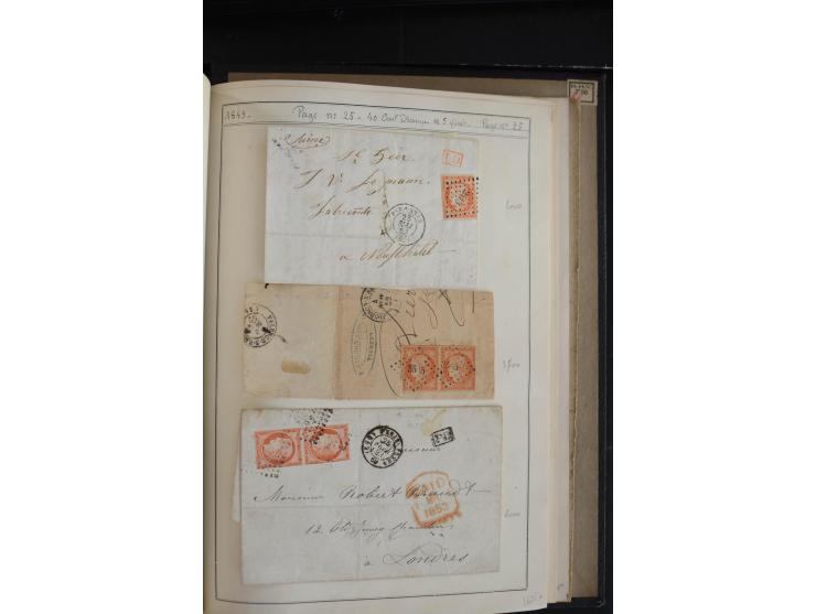 1849/52, Ceres und Napoleon, sehr schöne ungebrauchte und gestempelte Sammlung mit über 60 Briefen, dabei Mi.-Nr. 1(13), 1 im