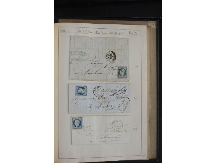 1849/52, Ceres und Napoleon, sehr schöne ungebrauchte und gestempelte Sammlung mit über 60 Briefen, dabei Mi.-Nr. 1(13), 1 im