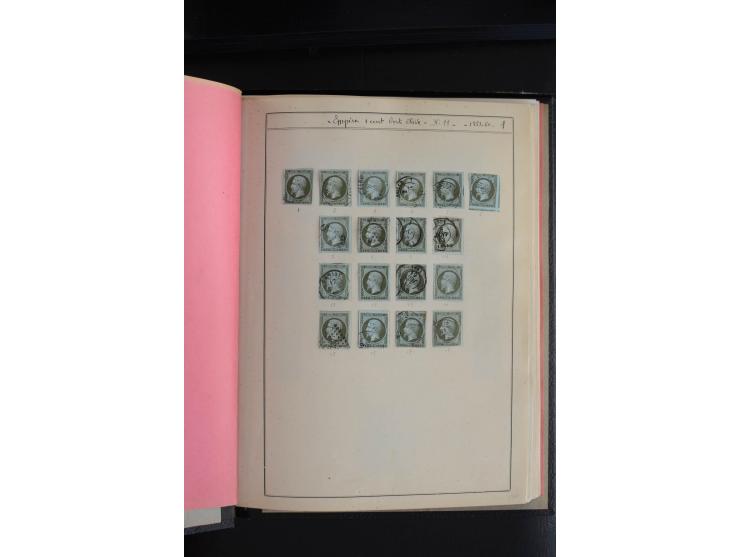 1853, Napoleon ungezähnt, sehr schöne ungebraucht/postfrische und gestempelte Sammlung mit über 40 Briefen, dabei Mi.-Nr. 10 