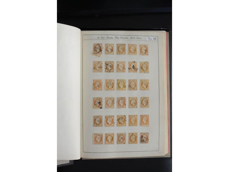 1853, Napoleon ungezähnt, sehr schöne ungebraucht/postfrische und gestempelte Sammlung mit über 40 Briefen, dabei Mi.-Nr. 10 
