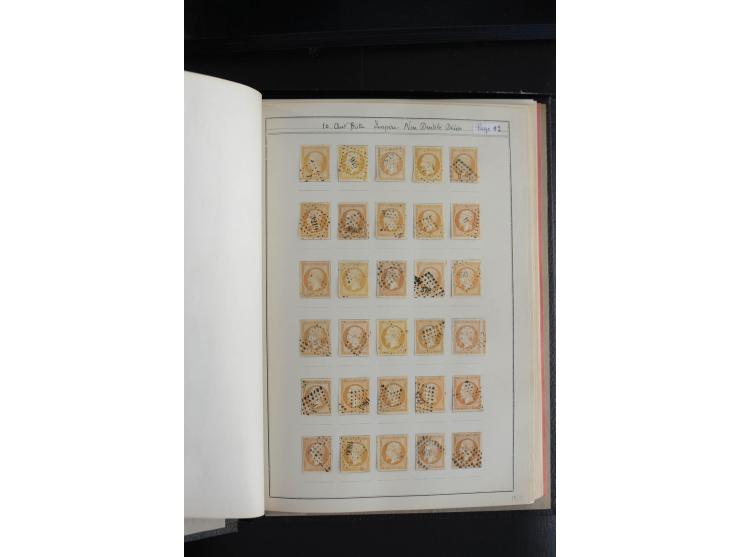 1853, Napoleon ungezähnt, sehr schöne ungebraucht/postfrische und gestempelte Sammlung mit über 40 Briefen, dabei Mi.-Nr. 10 