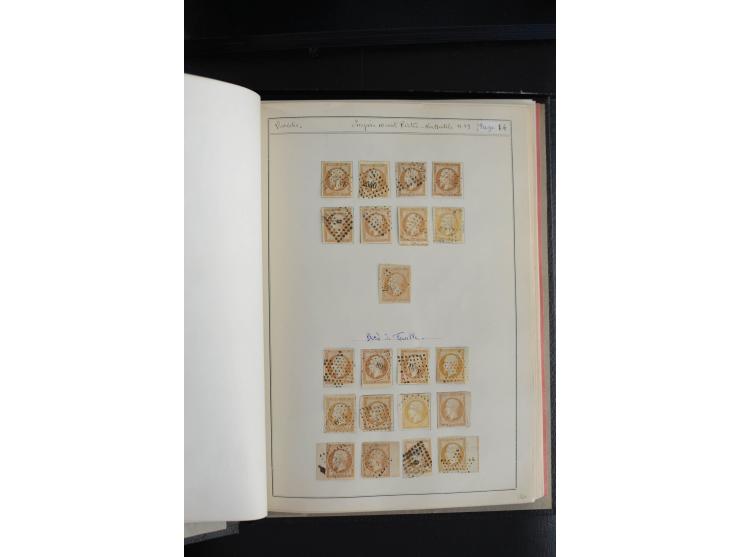1853, Napoleon ungezähnt, sehr schöne ungebraucht/postfrische und gestempelte Sammlung mit über 40 Briefen, dabei Mi.-Nr. 10 