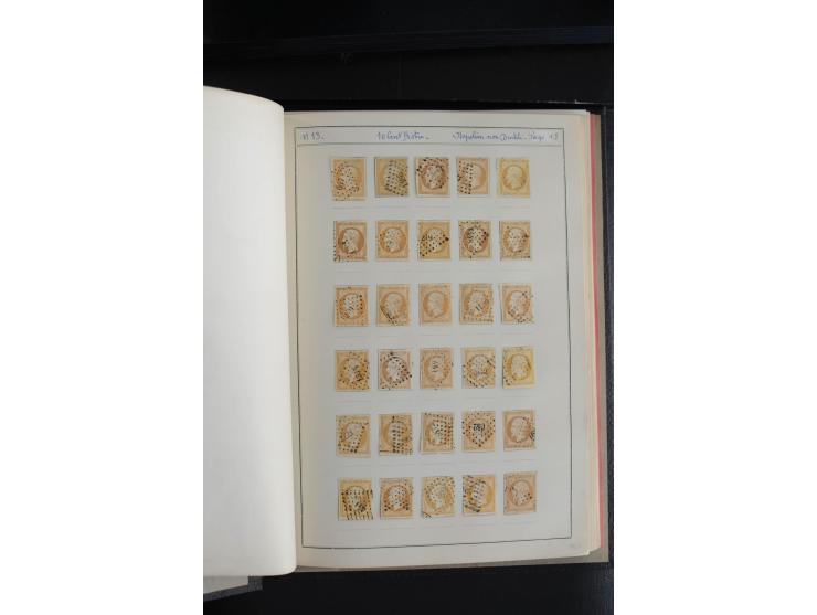 1853, Napoleon ungezähnt, sehr schöne ungebraucht/postfrische und gestempelte Sammlung mit über 40 Briefen, dabei Mi.-Nr. 10 