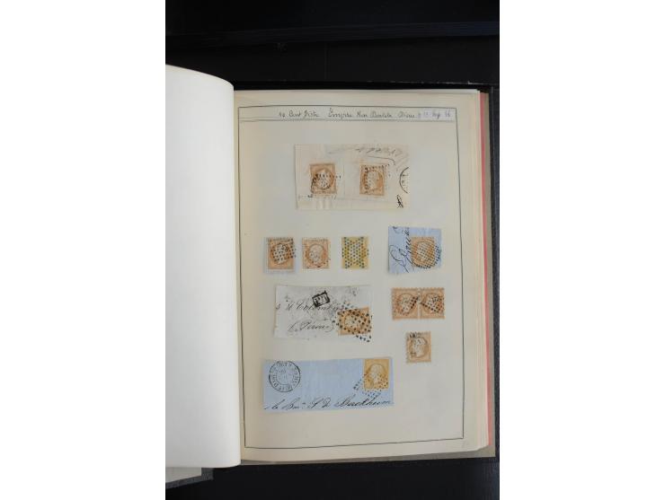 1853, Napoleon ungezähnt, sehr schöne ungebraucht/postfrische und gestempelte Sammlung mit über 40 Briefen, dabei Mi.-Nr. 10 