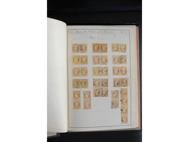 1853, Napoleon ungezähnt, sehr schöne ungebraucht/postfrische und gestempelte Sammlung mit über 40 Briefen, dabei Mi.-Nr. 10 