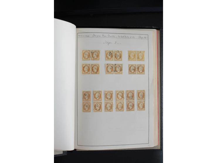 1853, Napoleon ungezähnt, sehr schöne ungebraucht/postfrische und gestempelte Sammlung mit über 40 Briefen, dabei Mi.-Nr. 10 