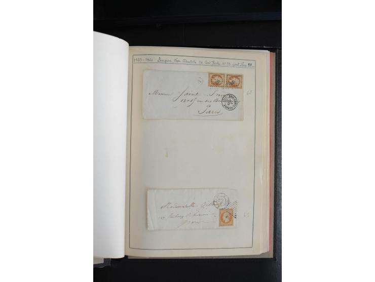1853, Napoleon ungezähnt, sehr schöne ungebraucht/postfrische und gestempelte Sammlung mit über 40 Briefen, dabei Mi.-Nr. 10 