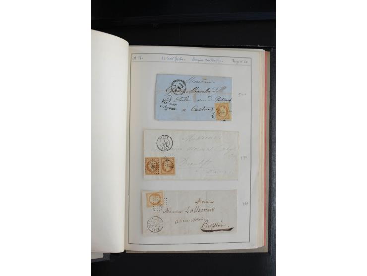 1853, Napoleon ungezähnt, sehr schöne ungebraucht/postfrische und gestempelte Sammlung mit über 40 Briefen, dabei Mi.-Nr. 10 