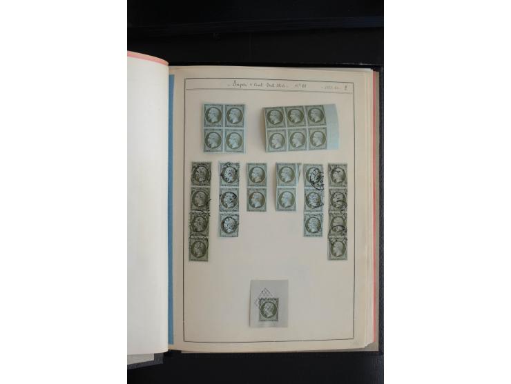 1853, Napoleon ungezähnt, sehr schöne ungebraucht/postfrische und gestempelte Sammlung mit über 40 Briefen, dabei Mi.-Nr. 10 