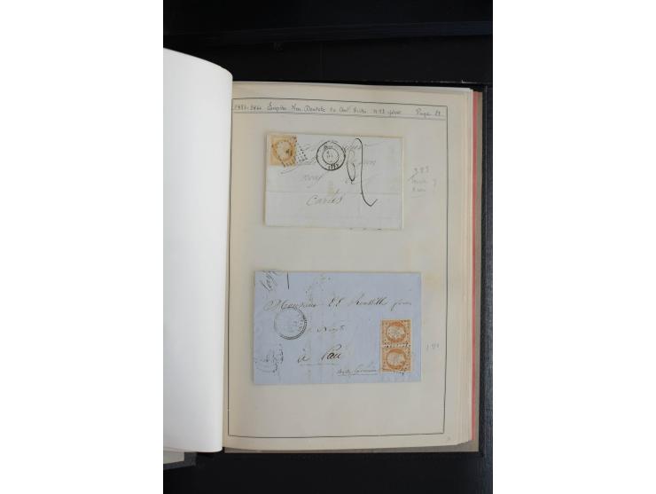 1853, Napoleon ungezähnt, sehr schöne ungebraucht/postfrische und gestempelte Sammlung mit über 40 Briefen, dabei Mi.-Nr. 10 