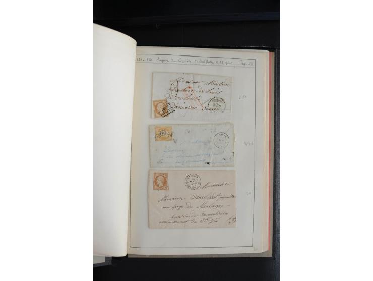 1853, Napoleon ungezähnt, sehr schöne ungebraucht/postfrische und gestempelte Sammlung mit über 40 Briefen, dabei Mi.-Nr. 10 