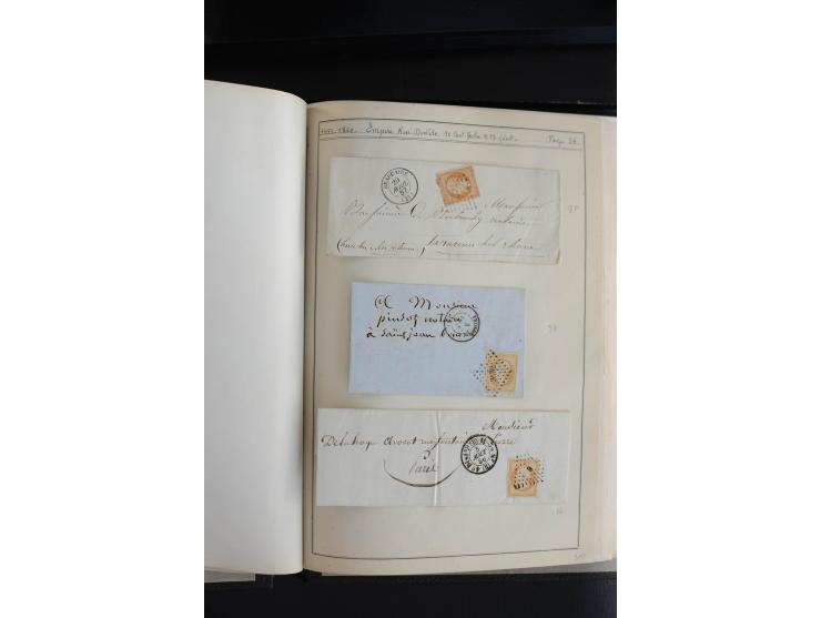1853, Napoleon ungezähnt, sehr schöne ungebraucht/postfrische und gestempelte Sammlung mit über 40 Briefen, dabei Mi.-Nr. 10 