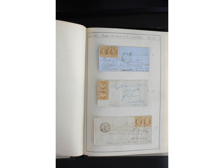1853, Napoleon ungezähnt, sehr schöne ungebraucht/postfrische und gestempelte Sammlung mit über 40 Briefen, dabei Mi.-Nr. 10 