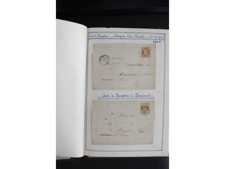 1853, Napoleon ungezähnt, sehr schöne ungebraucht/postfrische und gestempelte Sammlung mit über 40 Briefen, dabei Mi.-Nr. 10 