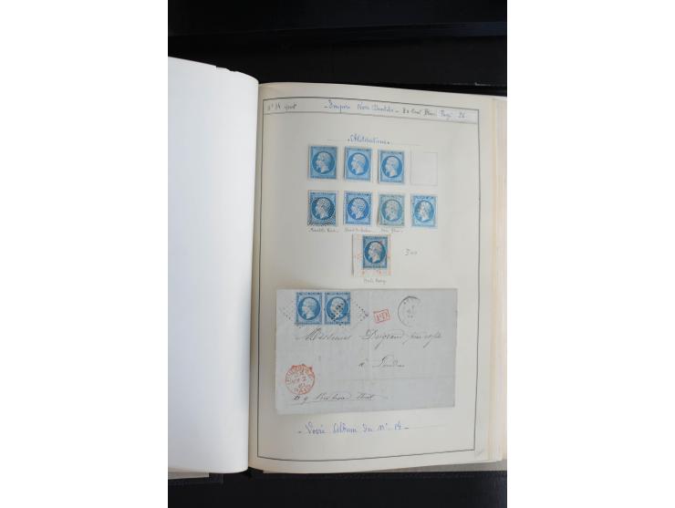 1853, Napoleon ungezähnt, sehr schöne ungebraucht/postfrische und gestempelte Sammlung mit über 40 Briefen, dabei Mi.-Nr. 10 