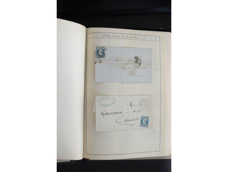 1853, Napoleon ungezähnt, sehr schöne ungebraucht/postfrische und gestempelte Sammlung mit über 40 Briefen, dabei Mi.-Nr. 10 
