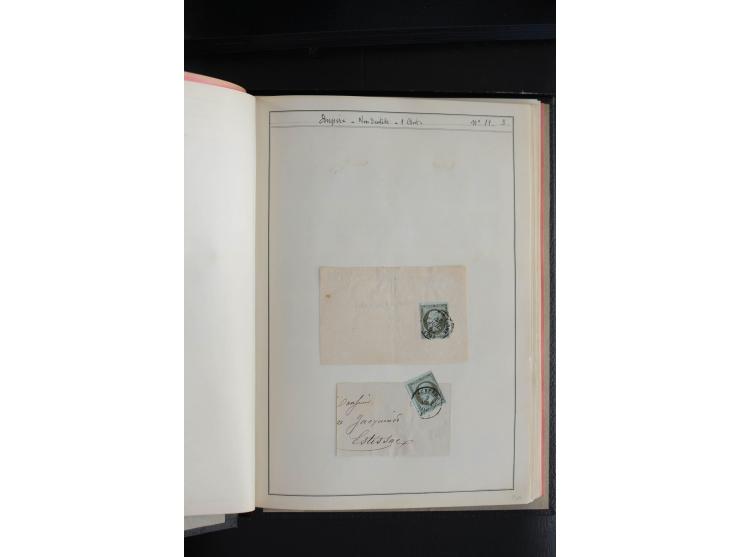1853, Napoleon ungezähnt, sehr schöne ungebraucht/postfrische und gestempelte Sammlung mit über 40 Briefen, dabei Mi.-Nr. 10 