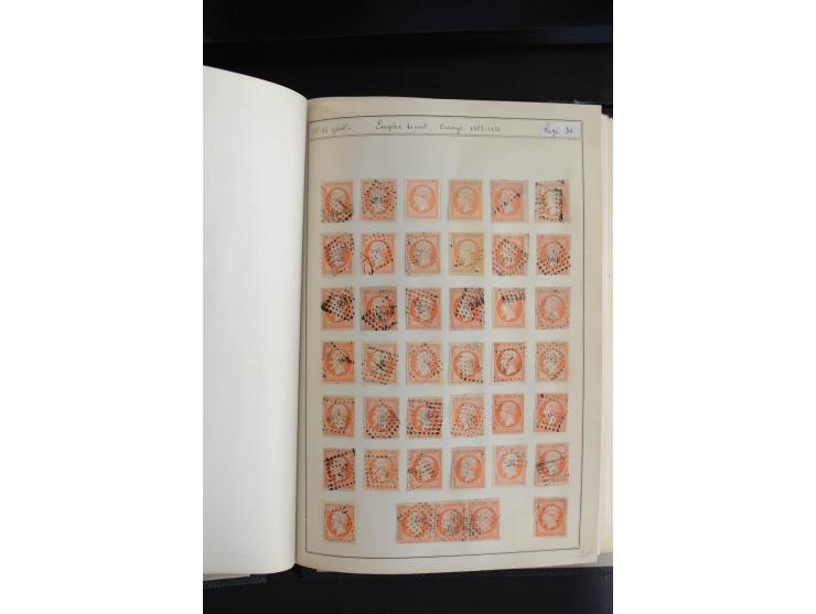 1853, Napoleon ungezähnt, sehr schöne ungebraucht/postfrische und gestempelte Sammlung mit über 40 Briefen, dabei Mi.-Nr. 10 