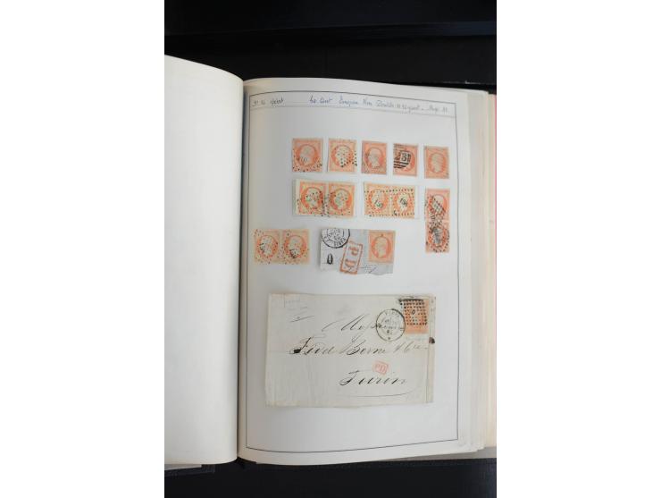 1853, Napoleon ungezähnt, sehr schöne ungebraucht/postfrische und gestempelte Sammlung mit über 40 Briefen, dabei Mi.-Nr. 10 