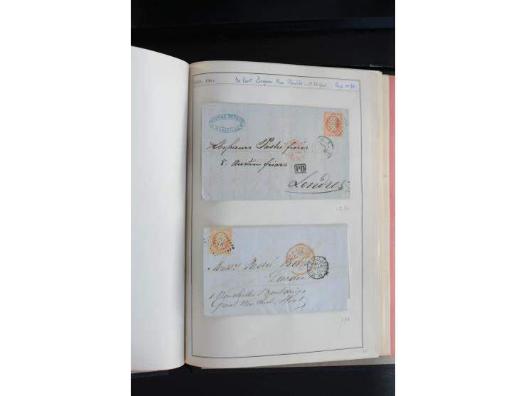 1853, Napoleon ungezähnt, sehr schöne ungebraucht/postfrische und gestempelte Sammlung mit über 40 Briefen, dabei Mi.-Nr. 10 