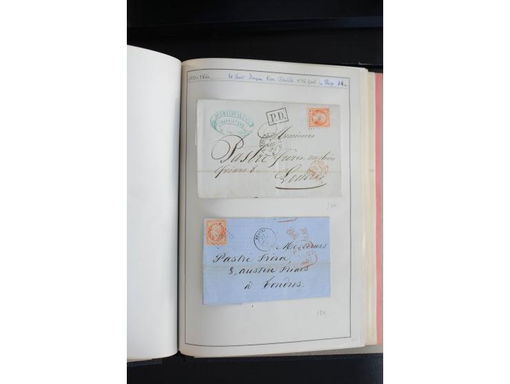 1853, Napoleon ungezähnt, sehr schöne ungebraucht/postfrische und gestempelte Sammlung mit über 40 Briefen, dabei Mi.-Nr. 10 