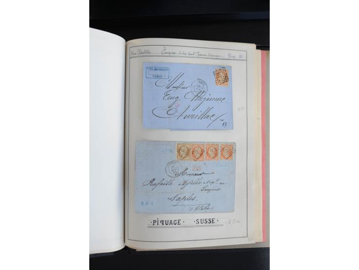 1853, Napoleon ungezähnt, sehr schöne ungebraucht/postfrische und gestempelte Sammlung mit über 40 Briefen, dabei Mi.-Nr. 10 