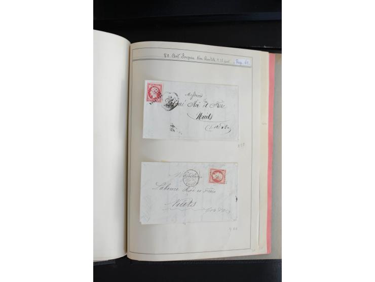 1853, Napoleon ungezähnt, sehr schöne ungebraucht/postfrische und gestempelte Sammlung mit über 40 Briefen, dabei Mi.-Nr. 10 