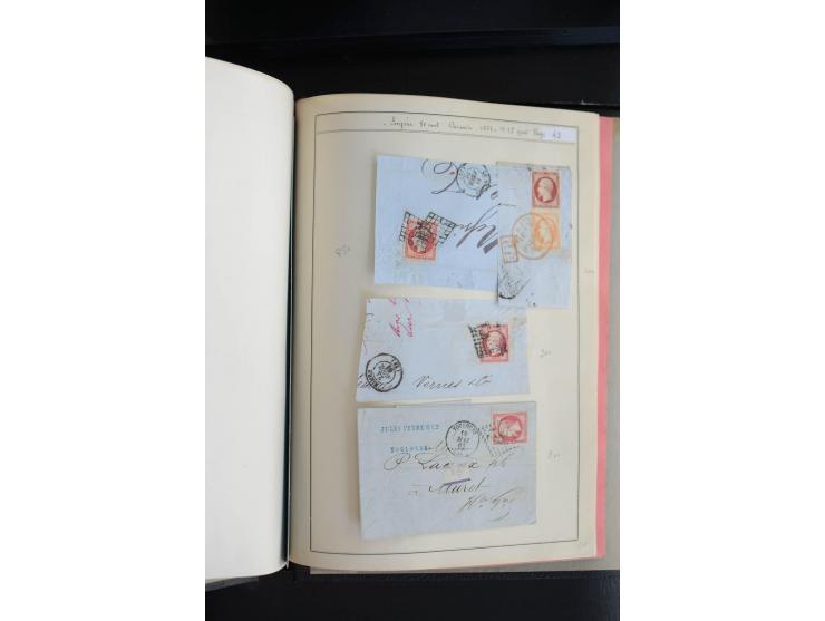 1853, Napoleon ungezähnt, sehr schöne ungebraucht/postfrische und gestempelte Sammlung mit über 40 Briefen, dabei Mi.-Nr. 10 