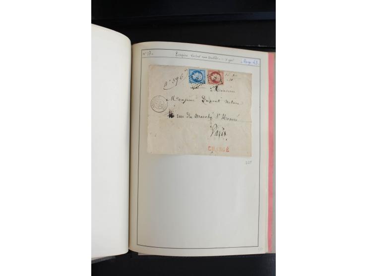 1853, Napoleon ungezähnt, sehr schöne ungebraucht/postfrische und gestempelte Sammlung mit über 40 Briefen, dabei Mi.-Nr. 10 