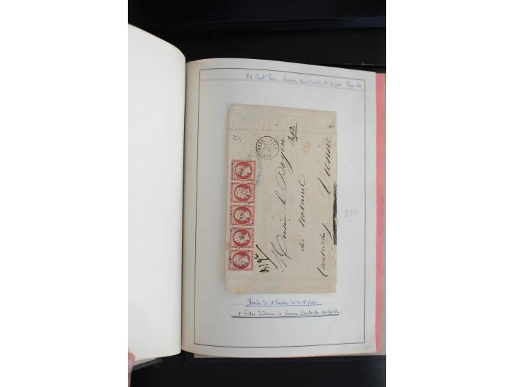 1853, Napoleon ungezähnt, sehr schöne ungebraucht/postfrische und gestempelte Sammlung mit über 40 Briefen, dabei Mi.-Nr. 10 