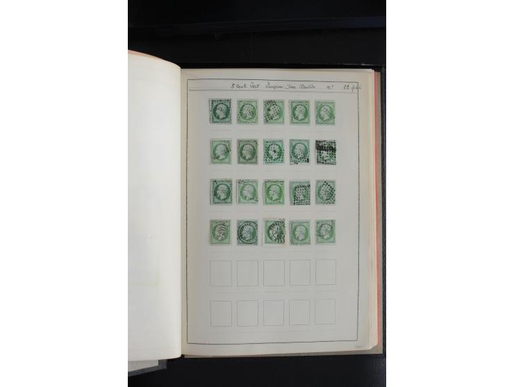 1853, Napoleon ungezähnt, sehr schöne ungebraucht/postfrische und gestempelte Sammlung mit über 40 Briefen, dabei Mi.-Nr. 10 