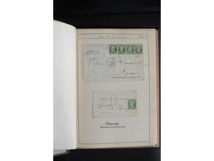 1853, Napoleon ungezähnt, sehr schöne ungebraucht/postfrische und gestempelte Sammlung mit über 40 Briefen, dabei Mi.-Nr. 10 